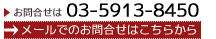 お問い合わせは03-5913-8450へ